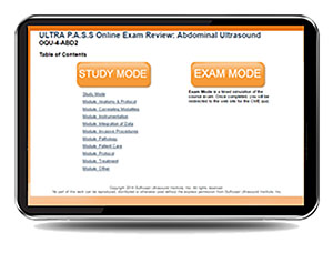 ULTRA P.A.S.S. Abdominal Sonography Interactive Registry Review Online Mock Exam