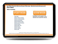 CME - ULTRA P.A.S.S Abdominal Sonography Registry Review Interactive Mock Exam - Online Version